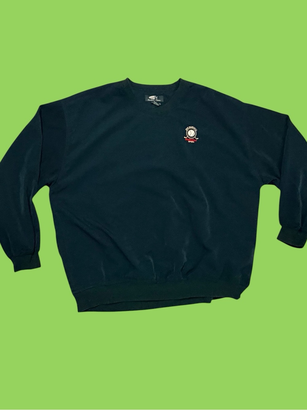 Vintage 90s Joe Nuxhall Budweiser Open Pullover Windbreaker XXL